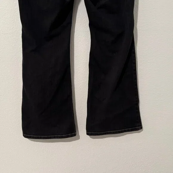 White House Black Market Blanc Flare Leg Black Jeans Pants Sz 14S (35x29) - Picture 9 of 13